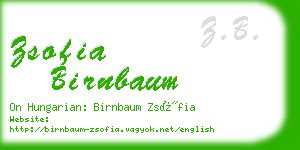 zsofia birnbaum business card